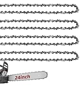 4 Pack 24 Inch Chainsaw Chain .050" Gauge, 3/8" Pitch, 84 Drive Links, 24 Inch Replacement Chains...