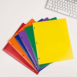 3 Hole Punch Heavy Duty Folder Primary Assortment Office Desk