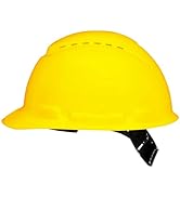 3M Vented Hard Hat, with Pinlock Adjustment, Yellow, 12/case