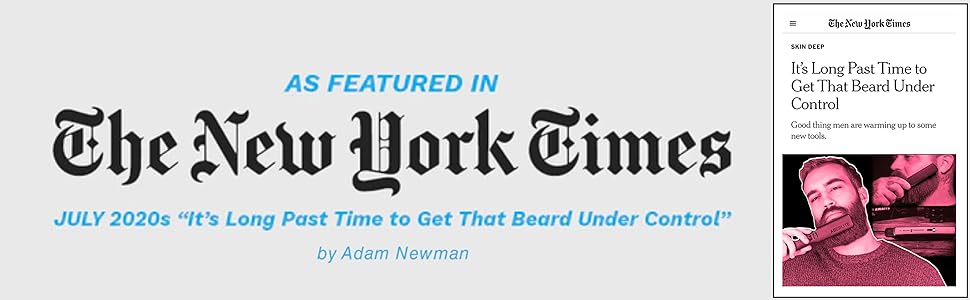 Beard straightener featured in New york times