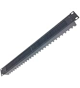 QiaoYoubang 1U Brush Cable Manager Horizontal Rack Mount Cable Management Panel with Tidy Brush S...