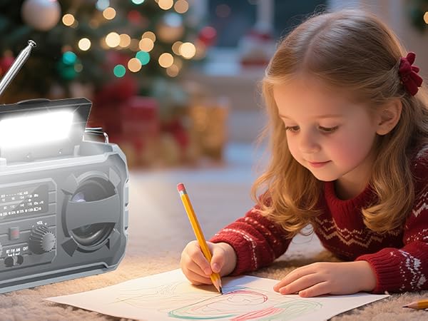 Hand Crank Emergency Radio, 10000mAh Weather Radio with AM/FM/NOAA