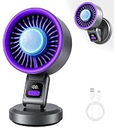 Sovrelon Desk Fan with Ice Cooling, 199-Speed Digital Display, Portable cordless Personal Fan 360...