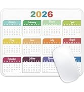 Velluxion 2026 Calendar Mouse Pad, 7.9x9.5 in Aesthetic Design Collection, Non-Slip Decorative Mo...