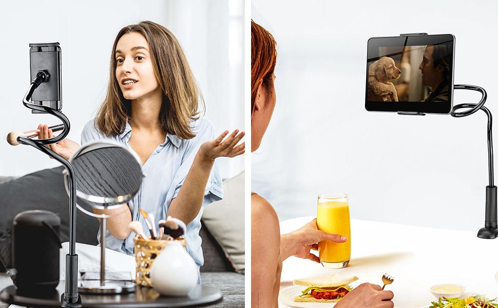 gooseneck phone tablet holder for Live broadcast