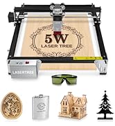 LASER TREE Laser Engraver Machine, (5000mW) 5W Effect High Precision Laser Engraver Machine, Eye ...