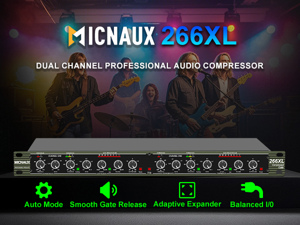 MICNAUX 266XL DUAL CHANNELPROFESSIONAL AUDIO COMPRESSOR
