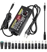 3V~24V 120W 5A Adjustable DC Power Supply - AOYADAISU Universal AC/DC Power Adapter with 14 Tips ...