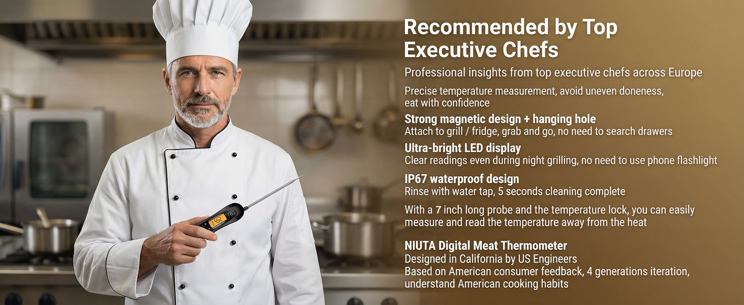 NIUTA,Alpha Grillers Themoworks Thermapen, Weber, MaverickMeat Thermometer,ThermoPro
