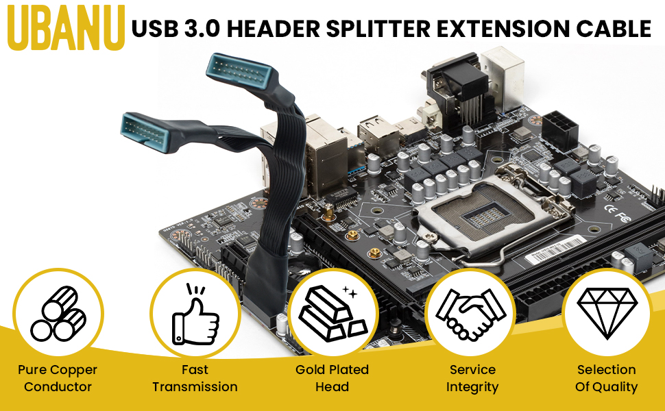 USB 3.0 Header Splitter Extension Cable