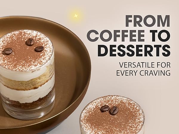 Handheld frother with multiple whisk attachments — excellent Christmas gift for home baristas.