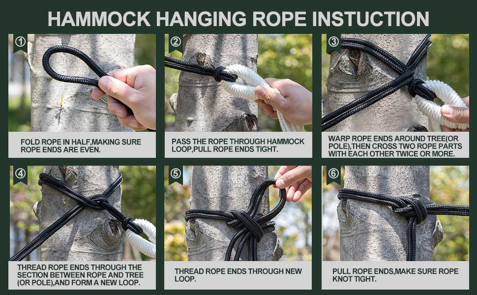 JoyView Brazilian Hammock Hanging Ropes Instruction