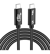 Thunderbolt 5 Cable 3.3 FT,240W Fast Charging USB C Cord,80Gbps Data Transfer,120Gbps Bandwidth,1...
