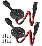 Electop SAE Connector Power Socket Sidewall Port, Weatherproof SAE Quick Connect Solar Panel Flus...