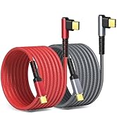 OKRAY USB C Cable, 2Pack 10ft iPhone 16/15 Charger Cord 60W Fast Charging USB-C to C 90 Degree Ri...
