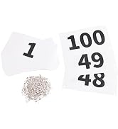 TRIWONDER Tyvek Running Bib Competitor Numbers with Safety Pins, Runners Race Number Belt with 6 ...