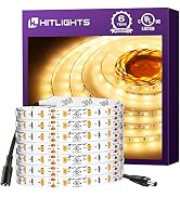 HitLights LED Strip Lights Warm White 3000K, 16.4ft Premium Tape Light for Bedroom, 300 LEDs/Reel...