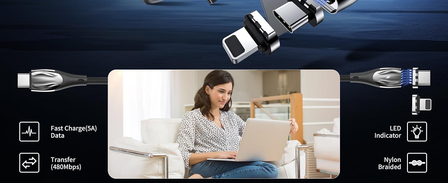 2 in 1 Magnetic Charging Cable