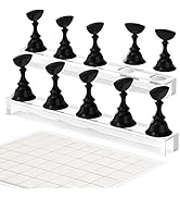 Nail Stand Acrylic Nail Art Display Stand Magnetic Nail Tips Practice Holder 54 Pcs Reusable Adhe...