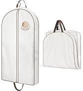 MISSLO 40" Cotton Garment Bags for Travel Waterproof Suit Bag Travel Mens Breathable Suit Cover F...