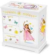 Giggle &amp; Honey Unicorn Musical Jewelry Box for Girls - Kids Music Box with Drawers, Unicorn Gifts...