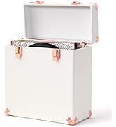 Vinyl Record Storage and Carrying Case, Waterproof Removable Record Box, Dustproof Portable CD Or...