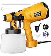 Paint Sprayer, 700W HVLP Spray Gun with 2 Nozzles &amp; 3 Patterns, Flexible Flow Control, Easy to Cl...