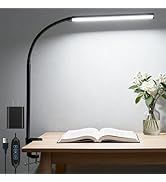 Akynite Clip on Light LED 8W Reading Lights for Books in Bed, Adjustable 3 Modes 10 Brightness Di...