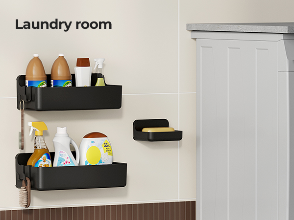 Orimade Shower Caddy 3-Pack, No-Drill Adhesive Shelves for Bathroom