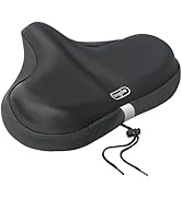LONGDE Wide Bike Seat Cover – 13.5” x 10.5” Gel Padded Bicycle Cushion for YLG Saddle – Anti-Slip...