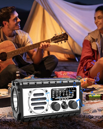 emergency radio hand crank solar, am/fm/sw noaa weather radio
