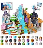 Magnetic Blocks - 150PCS Magnetic Building Block Cubes Dark Forest Glacier Castle, Magnet Toy Bui...