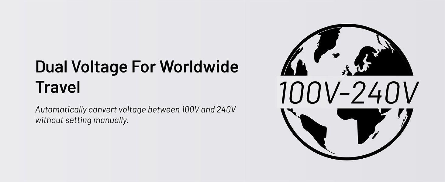 Dual voltage for worldwide travel