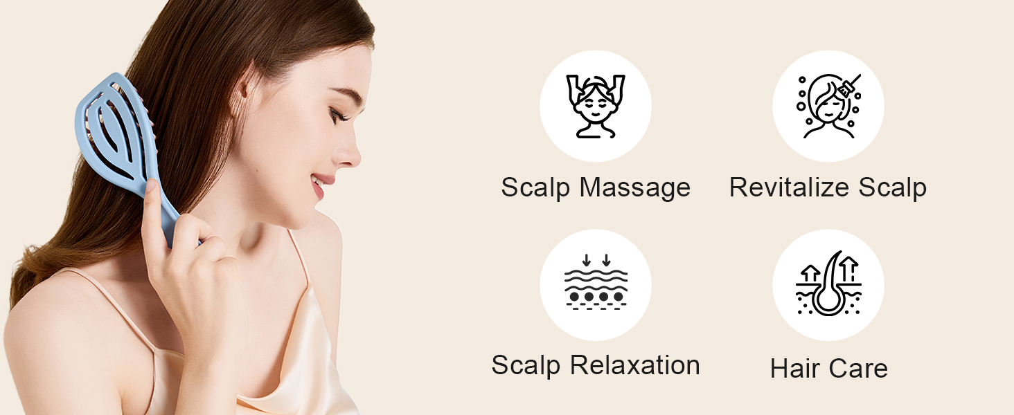 shampoo brush hair scalp scrubber for hair growth stress relax