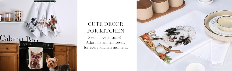cabana bro funny dog towel for kitchen decor