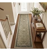 Jainmy Moody Distressed 2x8 Runner Rugs for Hallways Entryway, Vintage Medallion Carpet Runner fo...