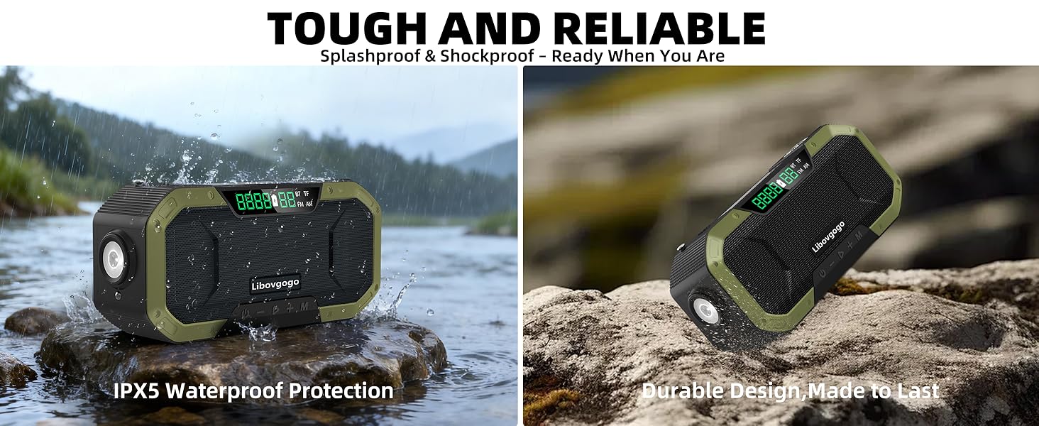 Supports IPX5 water resistance and features a rugged TPU shell