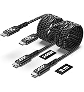 JBTOP USB 4 Cable(6.6FT, 2packs) Compatible with Thunderbolt 4/3 40Gbps High Speed Type C to USB ...
