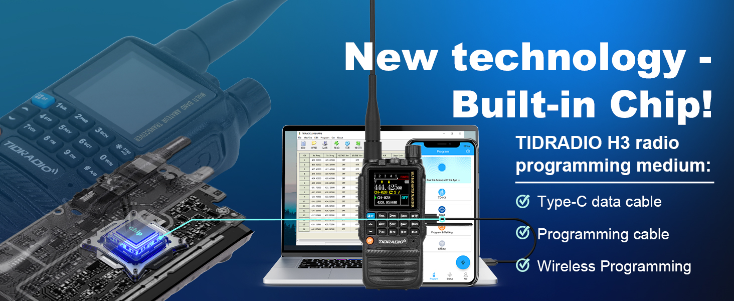 tidradio TD-H3 first type-c programming instead of programming cable.