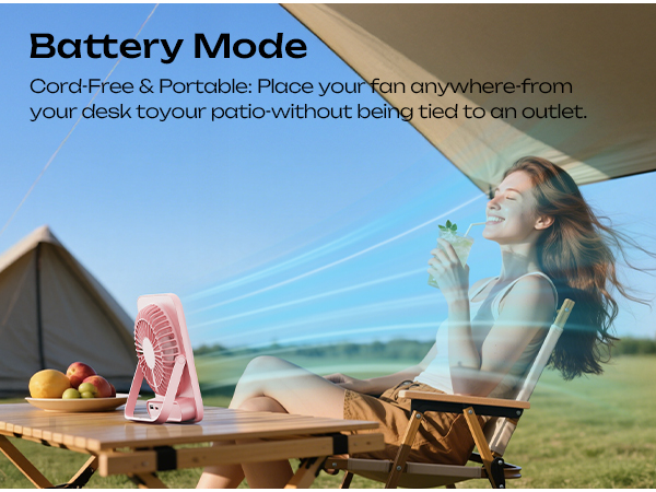 desk fan battery powered