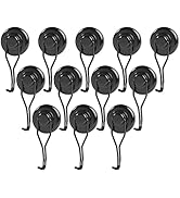 FINDMAG 12 Pack 60 lb+ Swivel Swing Magnetic Hooks, Strong Black Magnetic Hooks Neodymium Magnet ...
