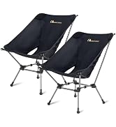 MOON LENCE Portable Camping Chair Plus, Larger &amp; Roomier, Compact and Lightweight Still, Folding ...