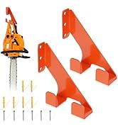 Mtanlo 2 Pack Heavy Duty Chainsaw Hanger Wall Mount - Organizer Rack, 300 lbs Capacity, Includes ...