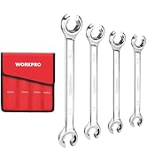 WORKPRO 4-Piece SAE Flare Nut Wrench Set