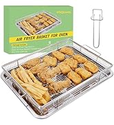 Heavy Duty Air Fryer Basket for Oven,2PCS-Set,Thicker Basket and Crisper Tray Pan for Easy Cleani...