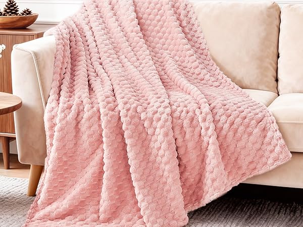 pink throw blanket
