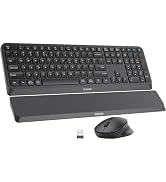 PHILIPS Bluetooth Keyboard and Mouse Combo, Ergonomic Design with Wrist Rest for Computer Keyboar...