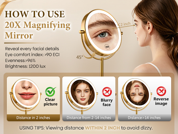 lighted magnifying mirror