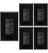 LEENUE Brush Wall Plate, 5 Pack Single Gang Wall Plate Cable Pass Through for Low Voltage Wires, ...