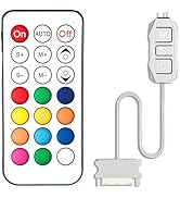 GSCOLER ARGB Controller Kit with 21 Key Remote Control, White Mini RGB PC Fans Controller Kit - M...